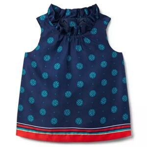 Janie And Jack Navy Geo Floral Top